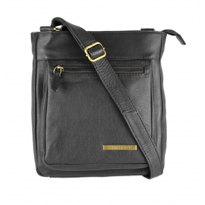Borsa a tracolla in pelle stile vintage 26x23x7 cm GORO Zerimar - 1