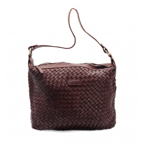 Borsa in pelle intrecciata...