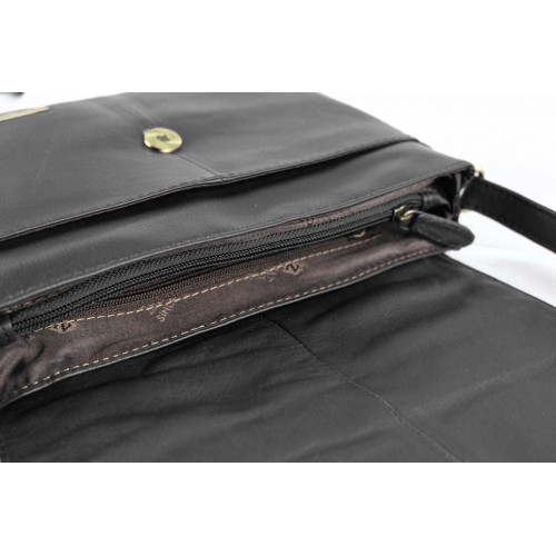 Borsa con patta in pelle 21x25x7 cm CLOSET Zerimar - 20