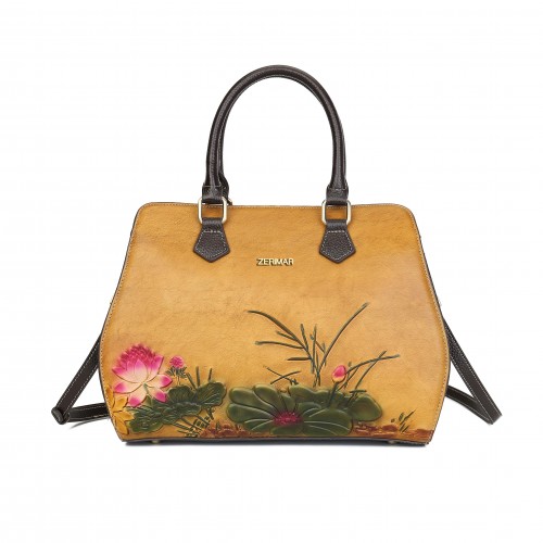 Borsa in pelle incisa con...