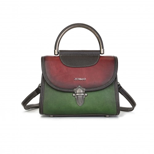 Borsa in pelle incisa con...