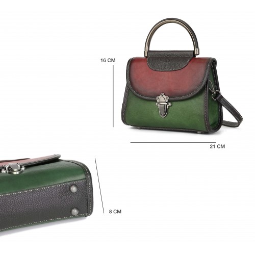 Borsa in pelle incisa con...