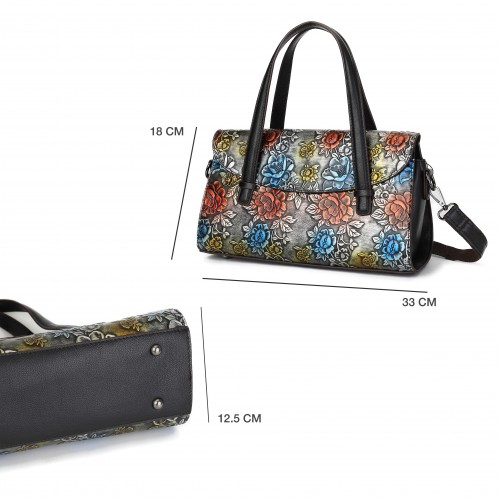 Borsa in pelle incisa con...
