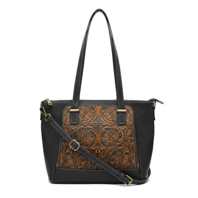 Borsa in pelle incisa con...