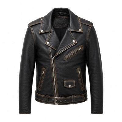 Giacca Biker in Pelle Heritage