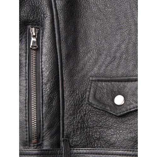 Giacca in pelle double face per donna in nero Zerimar - 6