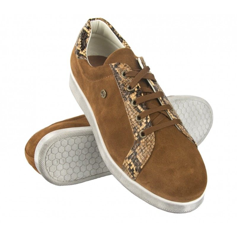 Sneaker in pelle colorata con stampa pitone Zerimar - 5