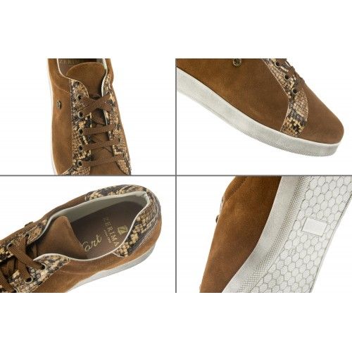 Sneaker in pelle colorata con stampa pitone Zerimar - 6