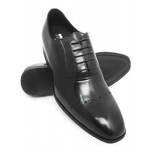 Scarpe in pelle con riser interne per uomo 7 cm Zerimar - 4