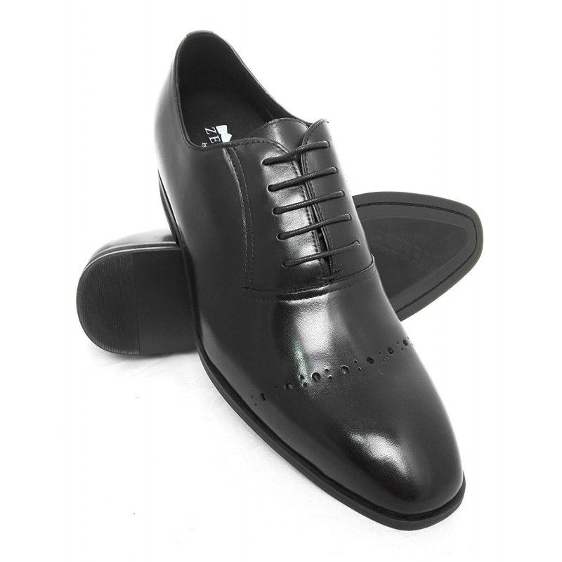 Scarpe in pelle con riser interne per uomo 7 cm Zerimar - 4