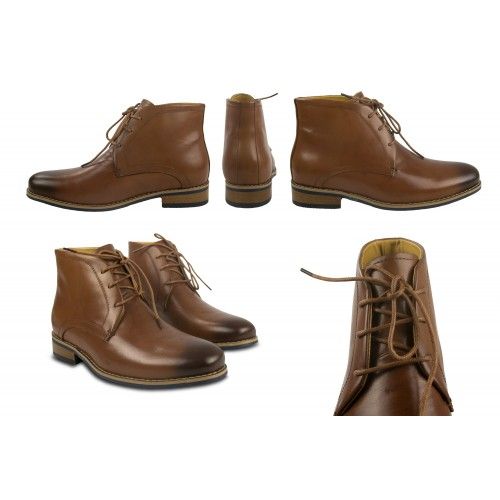 Stivali eleganti in pelle con rialzi che aumentano l'altezza di 7 cm Zerimar - 7