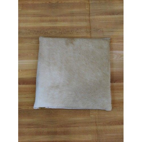 Cuscino decorativo in pelle di mucca naturale 35x35 cm Zerimar - 1