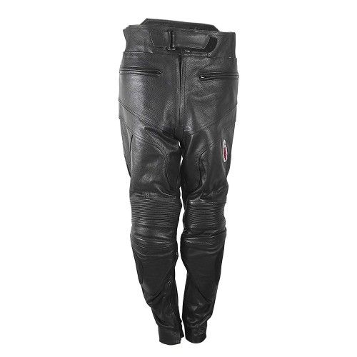 Pantaloni in pelle con protezioni da moto Kenrod - 1