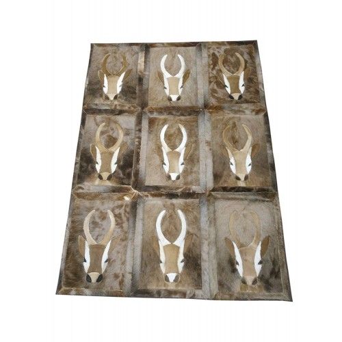 Tappeto in gazzella naturale Springbok in pelle 160x116 cm Zerimar - 1