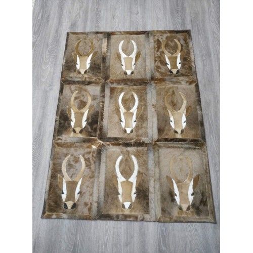 Tappeto in gazzella naturale Springbok in pelle 160x116 cm Zerimar - 2