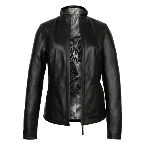 Giacca corta reversibile in pelle con zip Zerimar - 10