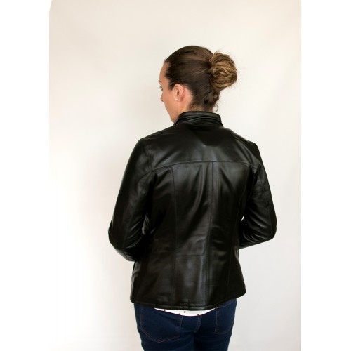 Giacca corta reversibile in pelle con zip Zerimar - 14