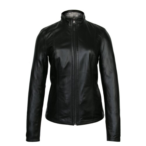 Giacca corta reversibile in pelle con zip Zerimar - 9