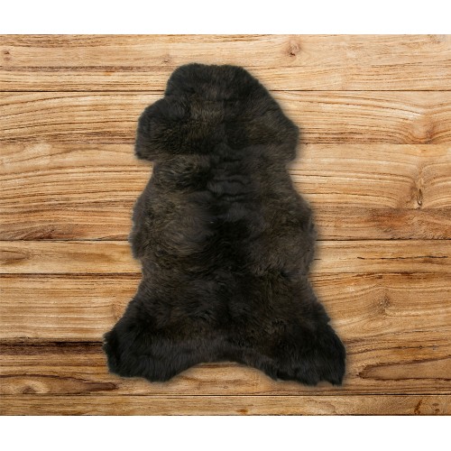 Tappeto in pelle di agnello naturale 100x70 cm marrone scuro e bianco Zerimar - 3
