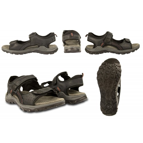 Sandali MOUNTAIN in pelle con chiusura in velcro Zerimar - 9