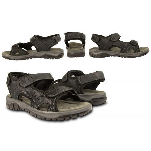 Sandali STONE in pelle con chiusura in velcro Zerimar - 4