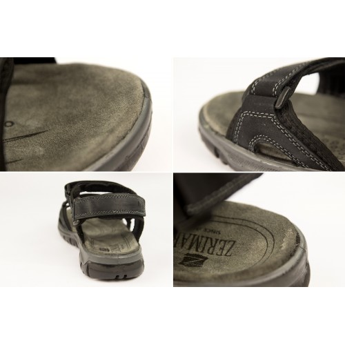 Sandali STONE in pelle con chiusura in velcro Zerimar - 6