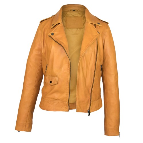 Giubbotto in pelle modello SUR con chiusura zip Zerimar - 9